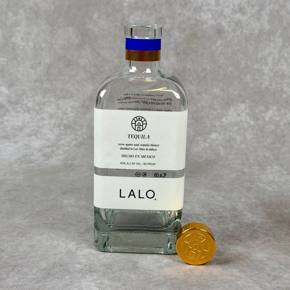 Lalo Other - LALO Tequila Blanco EMPTY 750ml Glass Bottle with Gold Stopper Home Decor DIY